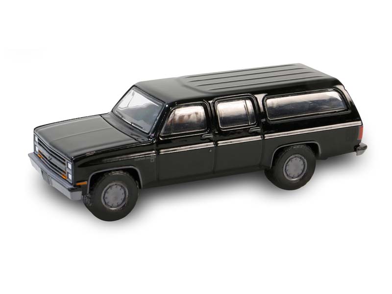 1985 Chevrolet Suburban C10 Custom Deluxe (Black Bandit Series 29) Diecast 1:64 Scale Model - Greenlight 28150D