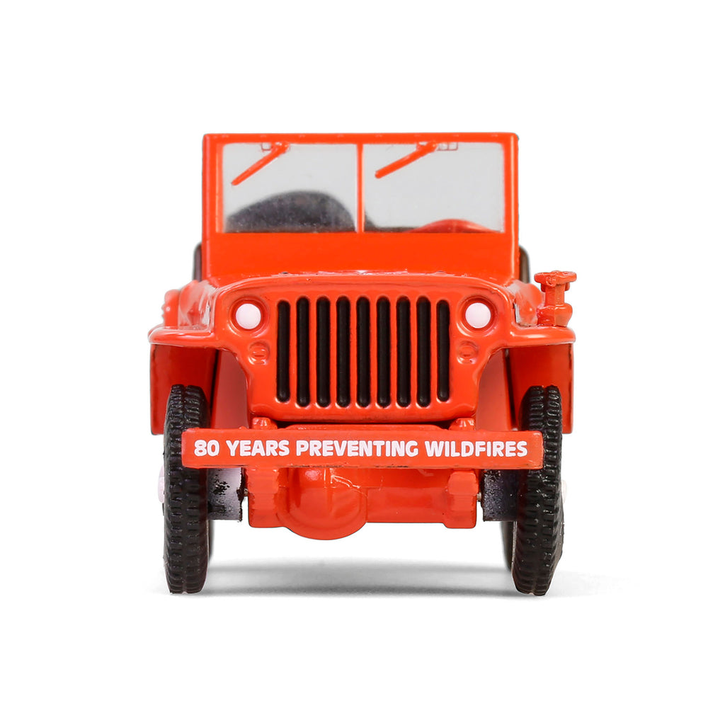 RAW CHASE 1944 Willys MB - Smokey Bear 80th Anniversary (Anniversary Collection Series 17) Diecast 1:64 Scale Model - Greenlight 28160A