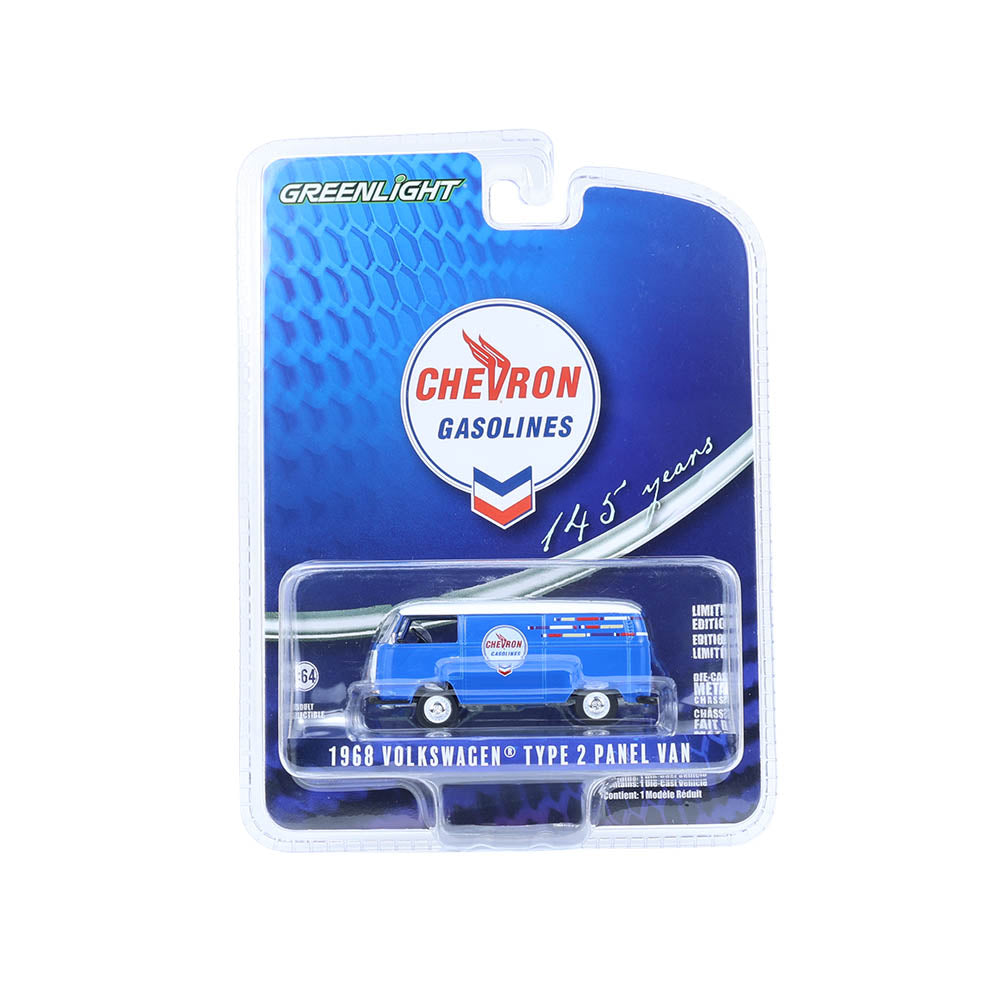 RAW CHASE 1968 Volkswagen Type 2 Panel Van - Chevron (Anniversary Collection Series 17) Diecast 1:64 Scale Model - Greenlight 28160B