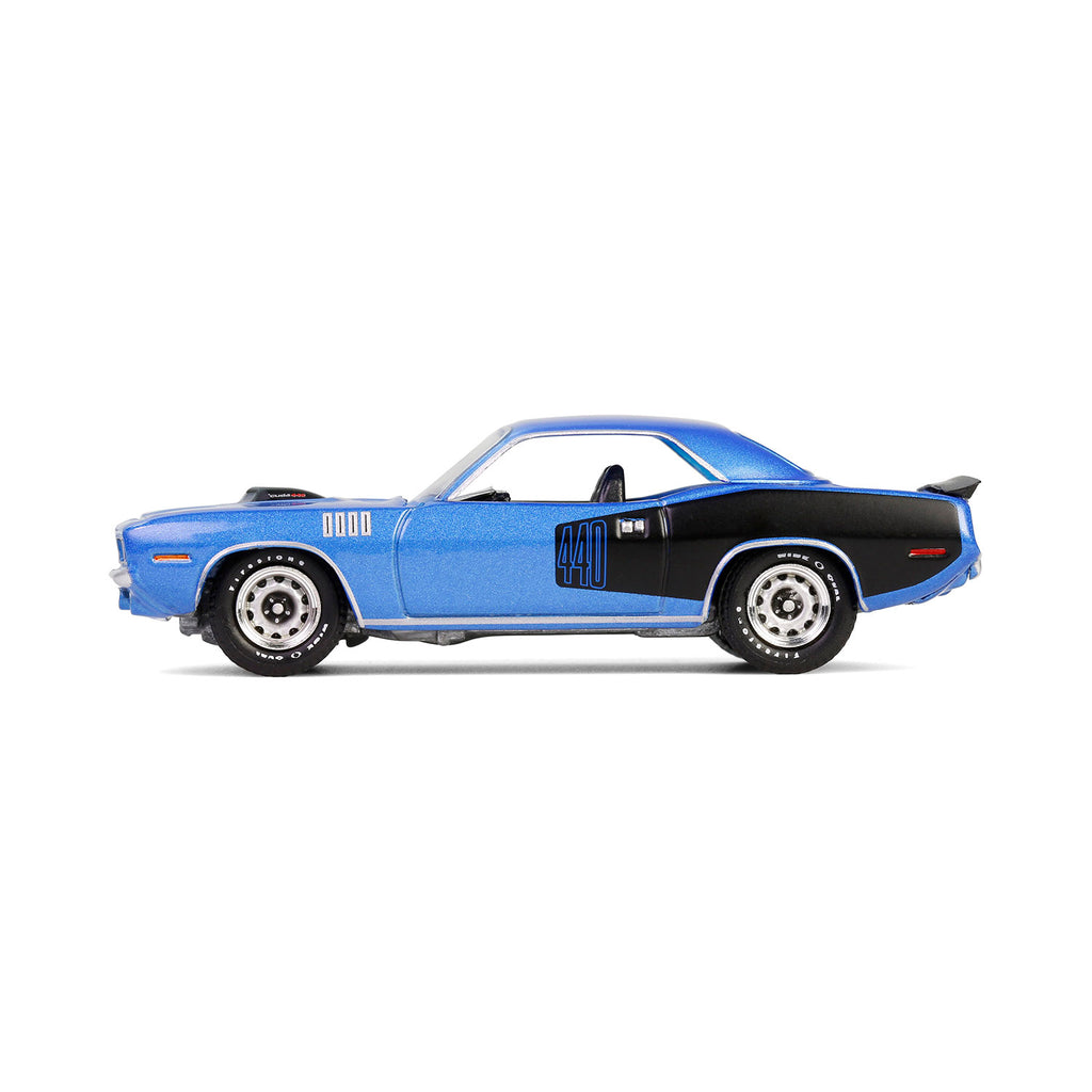 1971 Plymouth 'Cuda 440 6bbl Shaker - B5 Blue (Anniversary Collection Series 17) Diecast 1:64 Scale Model - Greenlight 28160D