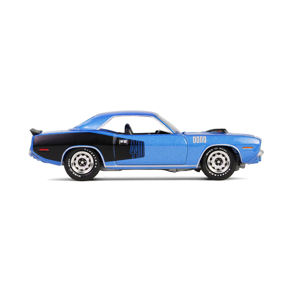 1971 Plymouth 'Cuda 440 6bbl Shaker - B5 Blue (Anniversary Collection Series 17) Diecast 1:64 Scale Model - Greenlight 28160D