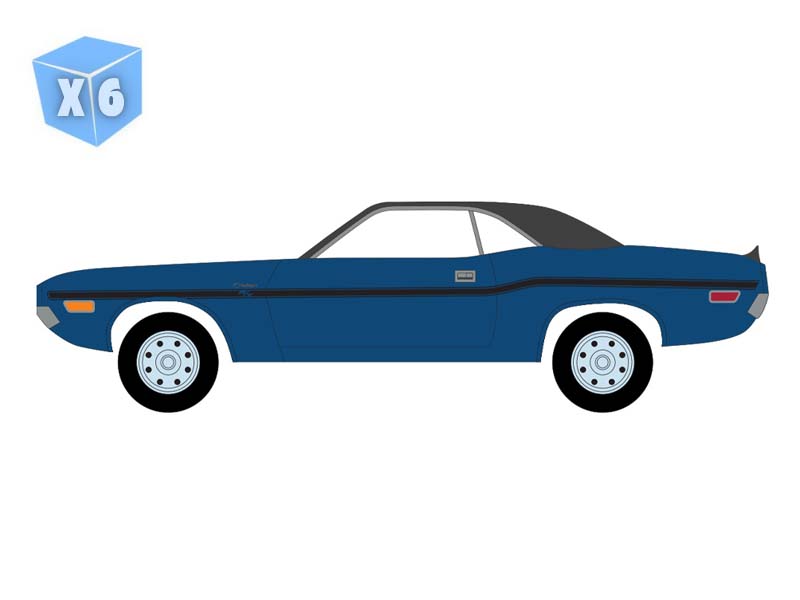 PRE-ORDER - 6 PACK 1970 Dodge Challenger (Anniversary Collection Series 18 – America 250 Edition) Diecast 1:64 Scale Model - Greenlight 28180A