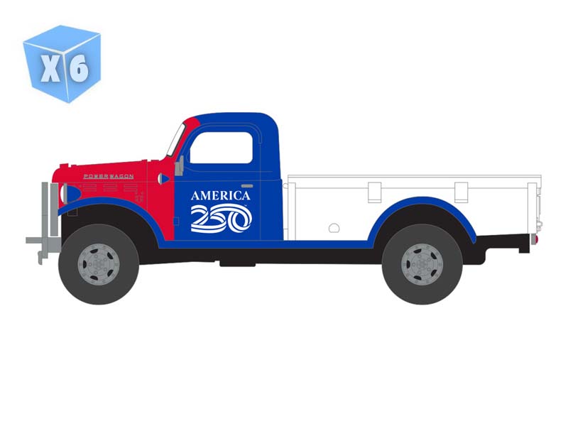 PRE-ORDER - 6 PACK 1946 Dodge Power Wagon (Anniversary Collection Series 18 – America 250 Edition) Diecast 1:64 Scale Model - Greenlight 28180E