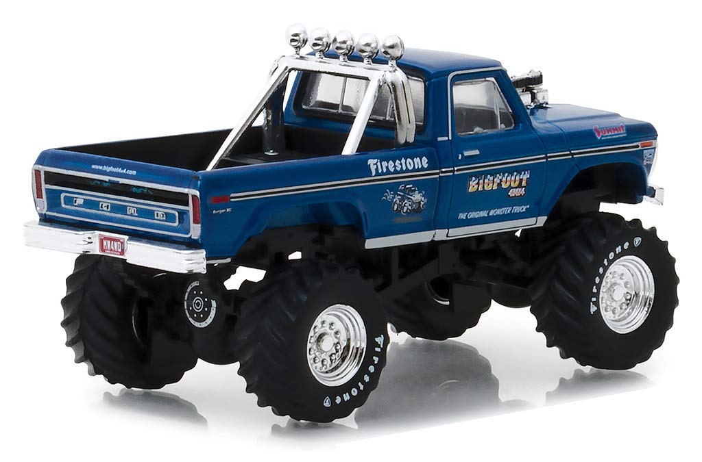 1974 Ford F-250 Monster Truck Bigfoot #1 Blue The Original Monster Truck 1979 (Hobby Exclusive) Diecast 1:64 Scale Model - Greenlight 29934