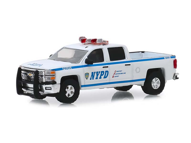 2015 Chevrolet Silverado - New York City Police Dept NYPD Diecast 1:64 Scale Model - Greenlight 30093