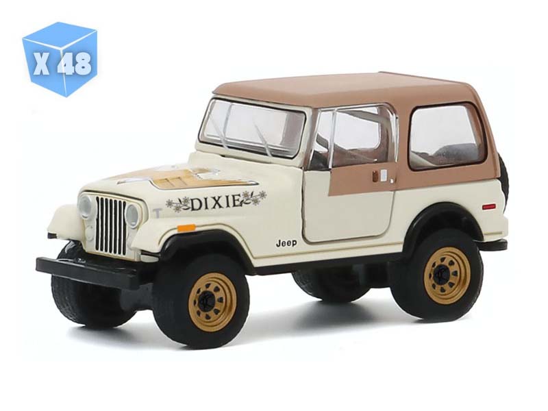 48 PACK 1979 Jeep CJ-7 Golden Eagle - Dixie Diecast 1:64 Scale Model - Greenlight 30175