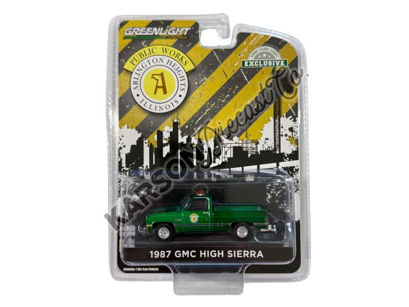 CHASE 1987 GMC High Sierra - Arlington Heights Illinois Public Works Diecast 1:64 Scale Model - Greenlight 30213