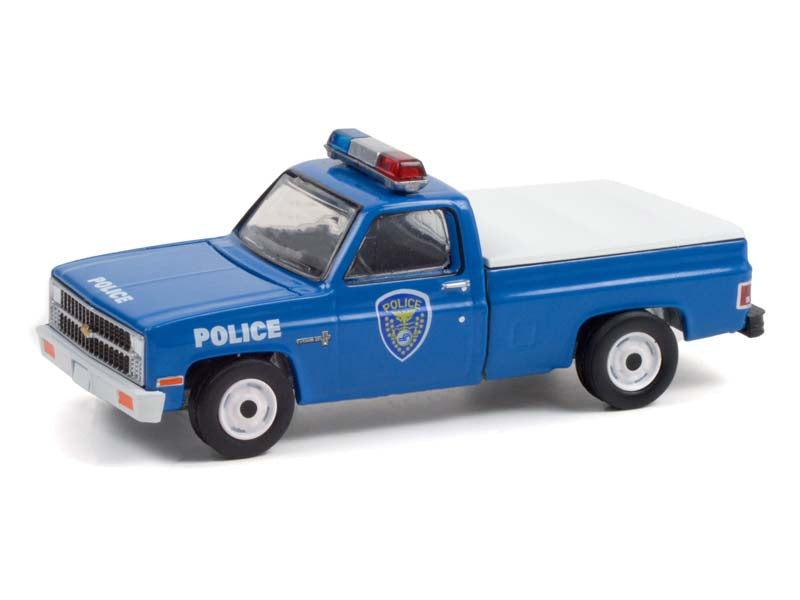 CHASE 1981 Chevrolet C-10 Custom Deluxe - Conrail (Consolidated Rail Corporation) Police (Hobby Exclusive) Diecast 1:64 Scale Model - Greenlight 30278