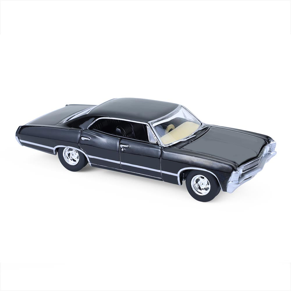 PRE-ORDER - 48 PACK 1967 Chevrolet Impala Sport Sedan Tuxedo Black Diecast 1:64 Scale Model - Greenlight 30333