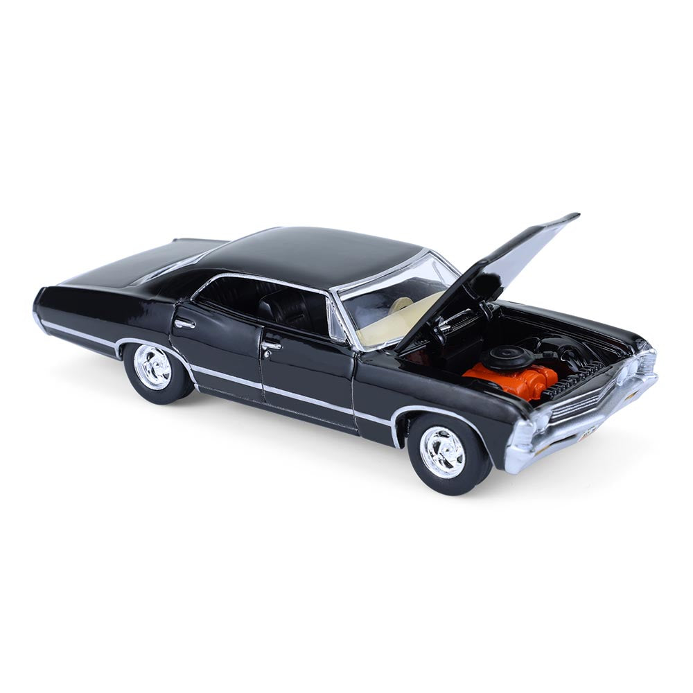 PRE-ORDER - 48 PACK 1967 Chevrolet Impala Sport Sedan Tuxedo Black Diecast 1:64 Scale Model - Greenlight 30333