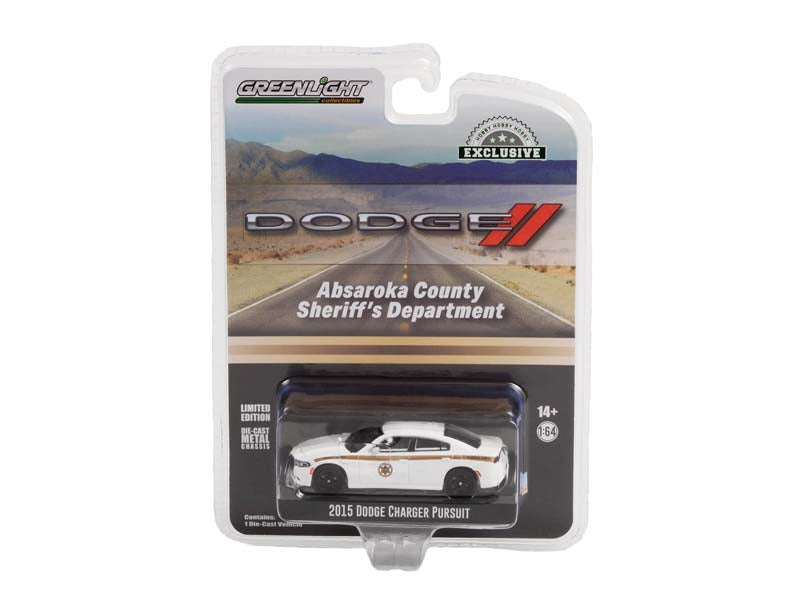 CHASE 2015 Dodge Charger Pursuit - Absaroka County Sheriff's Department (Hobby Exclusive) Diecast 1:64 Scale Model - Greenlight 30335