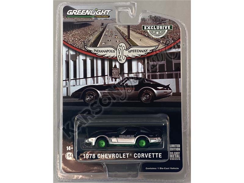 CHASE 1978 Chevrolet Corvette - 62nd Annual Indianapolis 500 Mile Race Official Pace Car (Hobby Exclusive) 1:64 Scale Model - Greenlight 30347