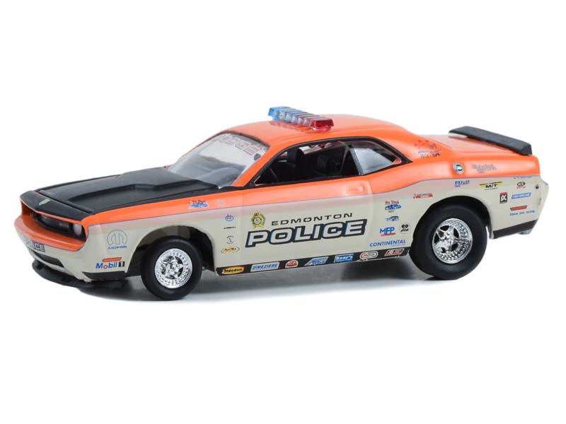 2008 Dodge Challenger R/T - Edmonton Police Canada - Blue Line Racing 25 Years (Hobby Exclusive) Diecast 1:64 Scale Model - Greenlight 30369