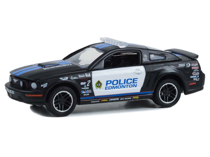 2009 Ford Mustang GT - Edmonton Police Canada - Blue Line Racing 25 Years (Hobby Exclusive) Diecast 1:64 Scale Model - Greenlight 30370