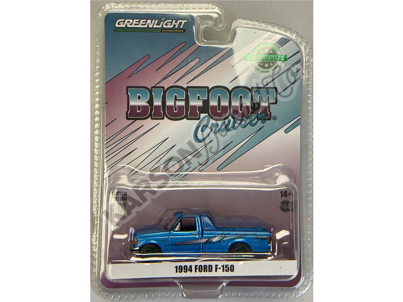 CHASE 1994 Ford F-150 - Bigfoot Cruiser #2 - Ford, Scherer Truck Equipment Collaboration (Hobby Exclusive) Diecast 1:64 Scale Model - Greenlight 30376