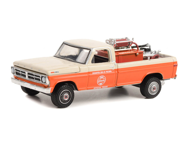 1971 Ford F-250 w/ Fire Equipment - Schaefer 500 at Pocono Official Truck (Hobby Exclusive) Diecast Scale 1:64 Scale Model - Greenlight 30398