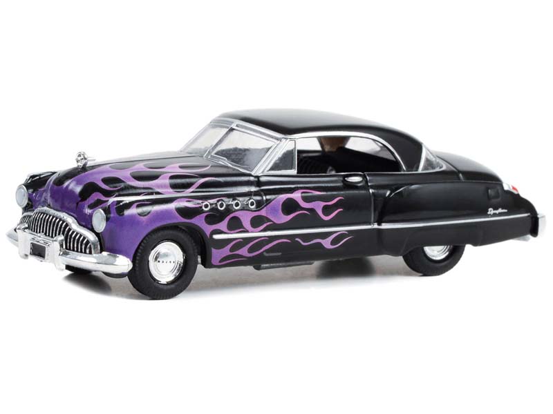 1949 Buick Roadmaster Hardtop - Black w/ Flames (Flames The Series - Hobby Exclusive) Diecast 1:64 Scale Model - Greenlight 30432