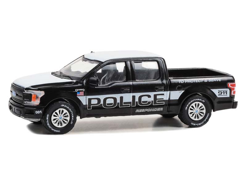 2018 Ford F-150 Police Responder - To Protect & Serve (Hobby Exclusive) Diecast 1:64 Scale Model - Greenlight 30450