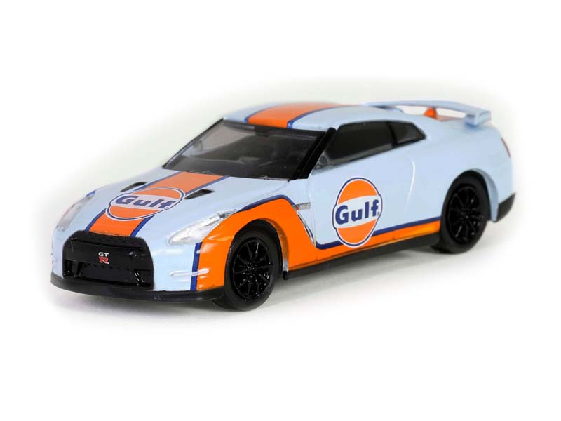 2016 Nissan GT-R (R35) - Gulf Oil (Hobby Exclusive) Diecast 1:64 Scale Model - Greenlight 30477