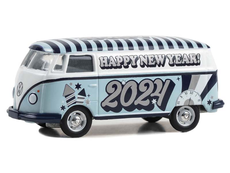PRE-ORDER Volkswagen Type 2 Panel Van - New Year 2024 (Hobby Exclusive) Diecast 1:18 Scale Model - Greenlight 30478