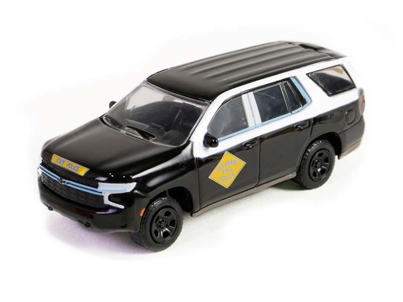 PRE-ORDER 2023 Chevrolet Tahoe Police Pursuit Vehicle – Delaware State Police – Centennial (Hobby Exclusive) Diecast 1:64 Scale Model - Greenlight 30487