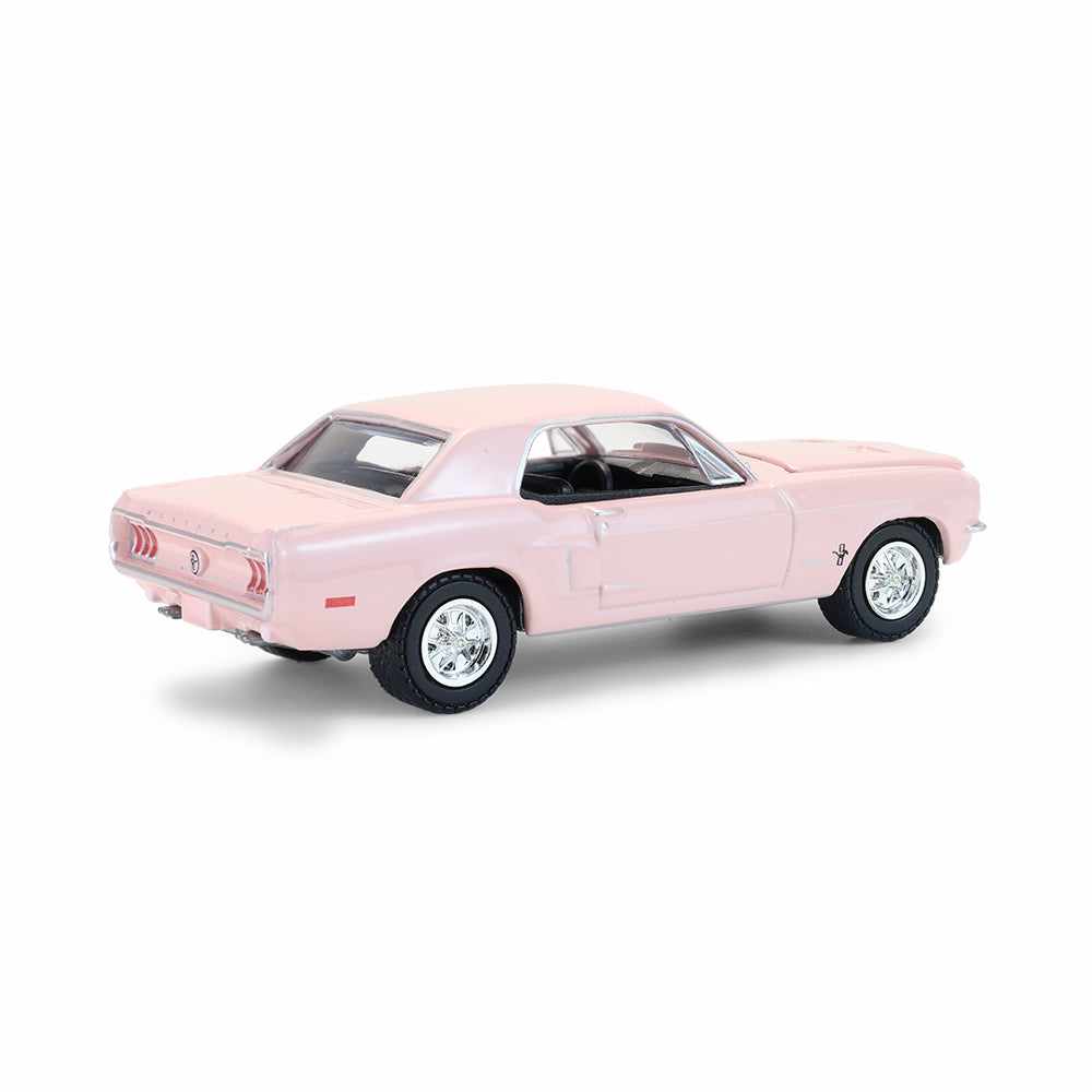 PRE-ORDER 1968 Ford Mustang Coupe - West Coast USA Special Edition Mustang – Hot Pink Diecast 1:64 Scale Model - Greenlight 30538