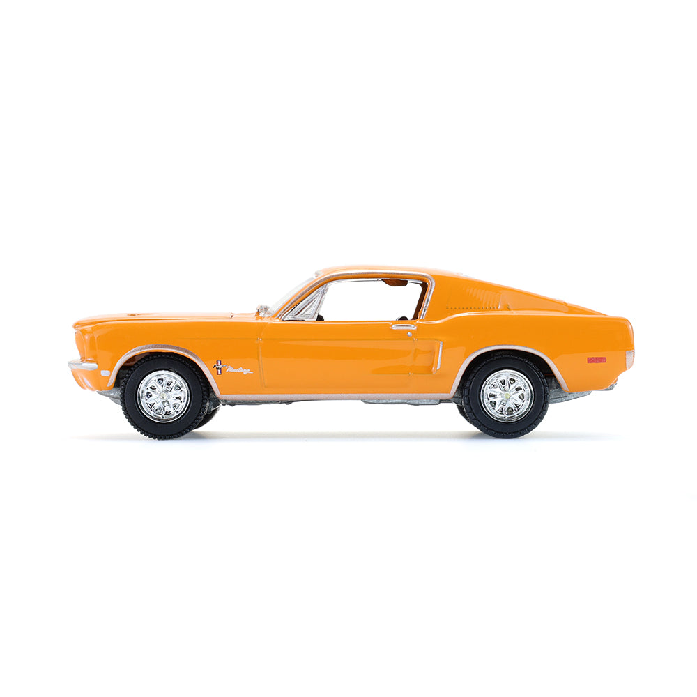 PRE-ORDER 1968 Ford Mustang Coupe - West Coast USA Special Edition Mustang – Madagascar Orange Diecast 1:64 Scale Model - Greenlight 30539