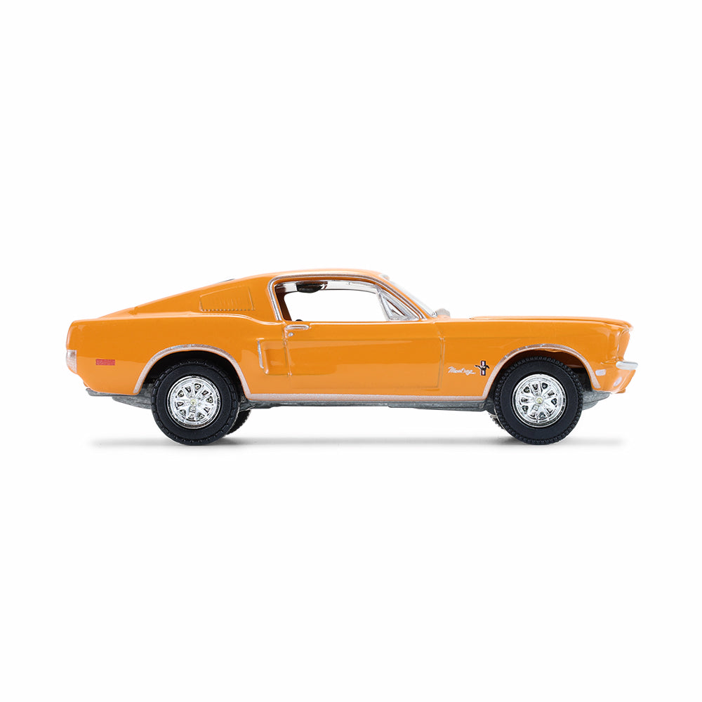 PRE-ORDER 1968 Ford Mustang Coupe - West Coast USA Special Edition Mustang – Madagascar Orange Diecast 1:64 Scale Model - Greenlight 30539