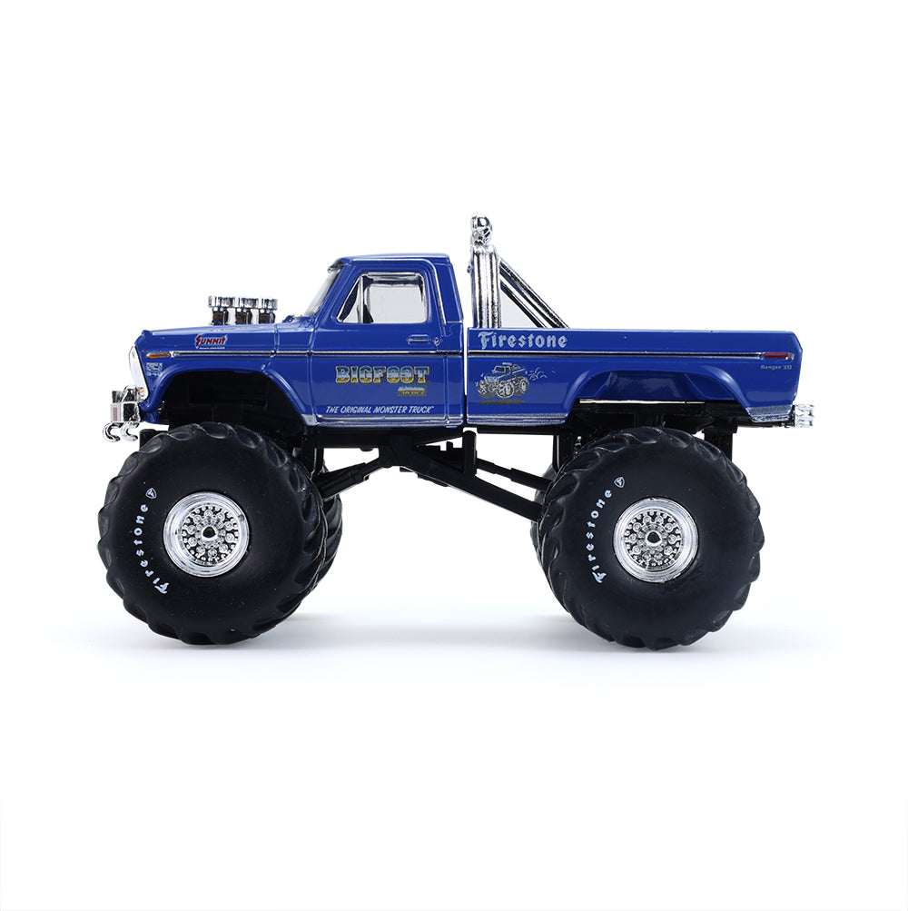 PRE-ORDER 1979 Ford F-250 Monster Truck w/ 1:18 Bob Chandler Standing Figure (Kings of Crunch - Bigfoot #1) Diecast 1:64 Scale Model - Greenlight 30544
