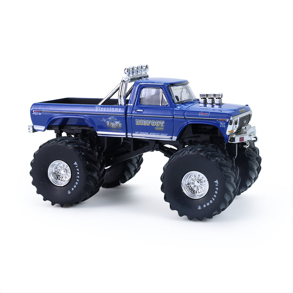 PRE-ORDER 1979 Ford F-250 Monster Truck w/ 1:18 Bob Chandler Standing Figure (Kings of Crunch - Bigfoot #1) Diecast 1:64 Scale Model - Greenlight 30544
