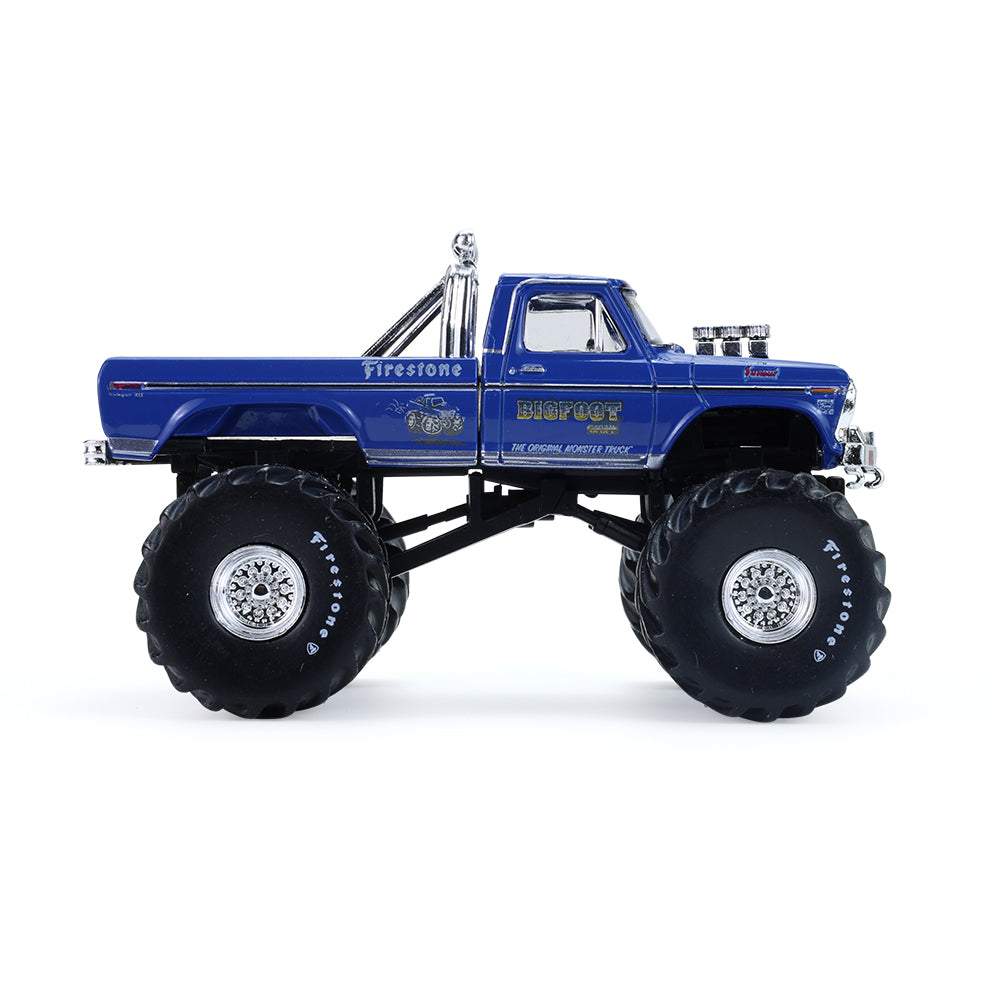 PRE-ORDER 1979 Ford F-250 Monster Truck w/ 1:18 Bob Chandler Standing Figure (Kings of Crunch - Bigfoot #1) Diecast 1:64 Scale Model - Greenlight 30544