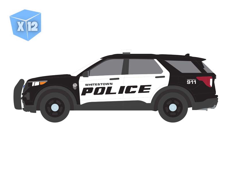 PRE-ORDER - 12 PACK 2024 Ford Police Interceptor Utility – Whitestown Metropolitan Police Department Diecast 1:64 Scale Model - Greenlight 30553