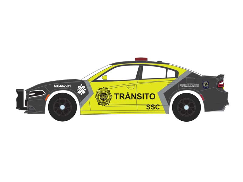 PRE-ORDER 2022 Dodge Charger – SSC Mexico City Traffic Control Police (Hot Pursuit) Diecast 1:64 Scale Model - Greenlight 30561