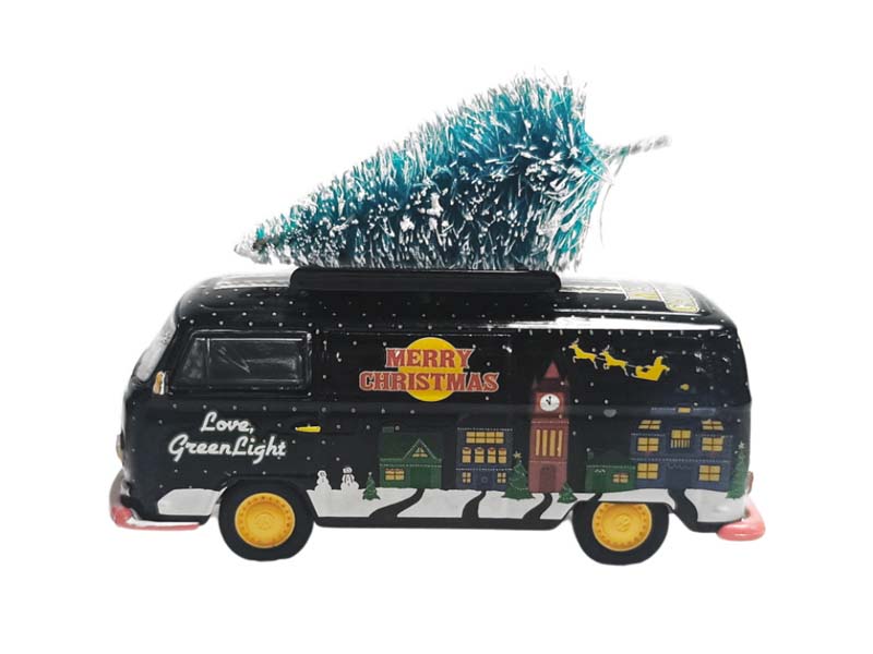 PRE-ORDER Volkswagen Type 2 Panel Van w/ Tree Accessory (Christmas 2025 Limited Edition) Diecast 1:64 Scale Model - Greenlight 30564A