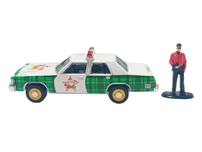PRE-ORDER 1981 Ford LTD Crown Victoria w/ Police Officer Figure (Christmas 2025 Limited Edition) Diecast 1:64 Scale Model - Greenlight 30564F