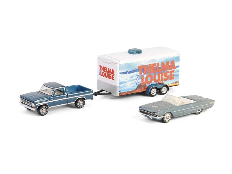 Greenlight 1/64 🇨🇵 Hollywood Thelma & Louise 1966 Ford Thunderbird + Ford F-250 1967 + trailer - Jeux & Jouets Greenlight 1/64 🇨🇵 Hollywood Thelma & Louise 1966 Ford Thunderbird + Ford F-250 1967 + trailer - Jeux & Jouets