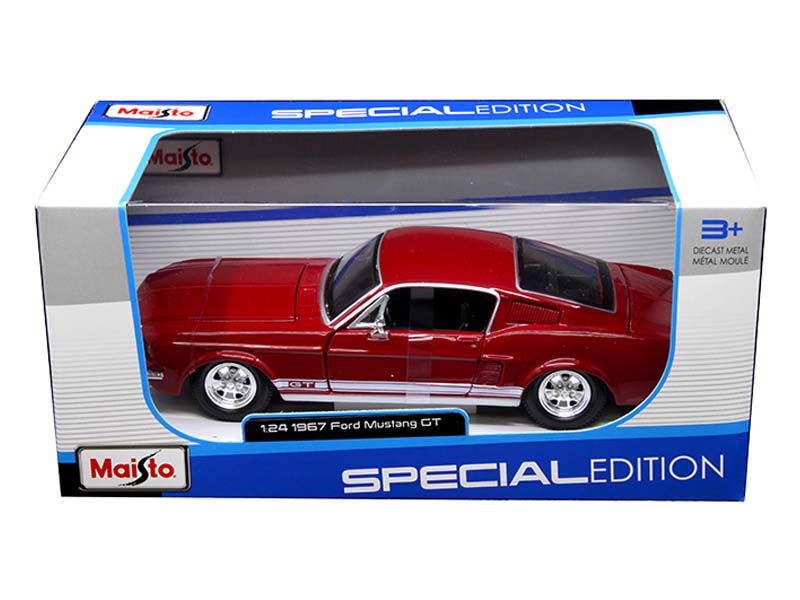 1967 Ford Mustang GT Red (Special Edition) Diecast 1:24 Scale Model - Maisto 31260RD
