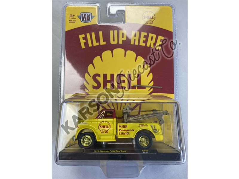 CHASE 1970 Chevrolet C60 SHELL Tow Truck (Hobby Exclusive) Diecast 1:64 Scale Model - M2 Machines 31500-HS45