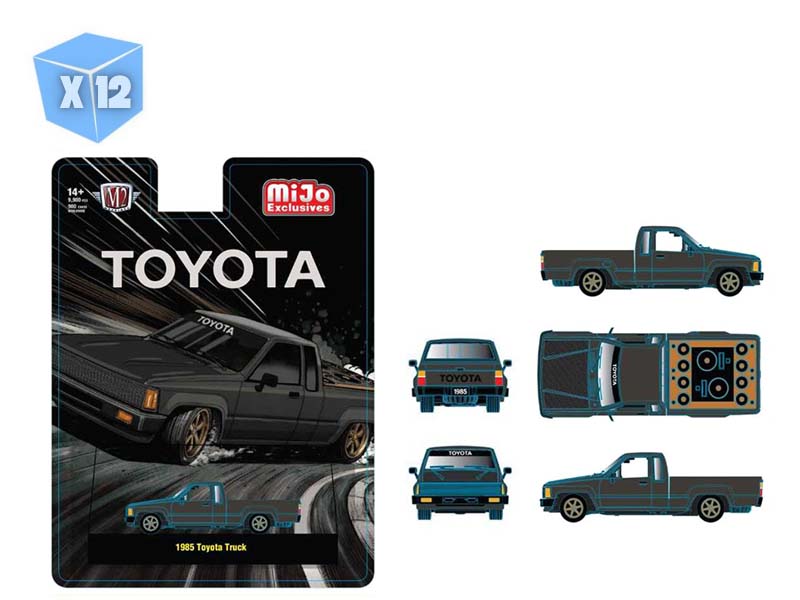 PRE-ORDER - 12 PACK 1985 Toyota Pickup Truck Slammed Custom – Matte Gr ...