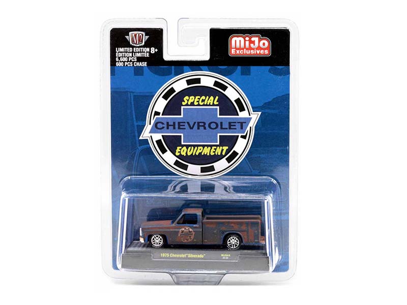 CHASE 1975 Chevrolet Silverado Utility Truck - Chevrolet Special Equipment (MiJo Exclusives) Diecast 1:64 Scale Model - M2 Machines 31500-MJS44