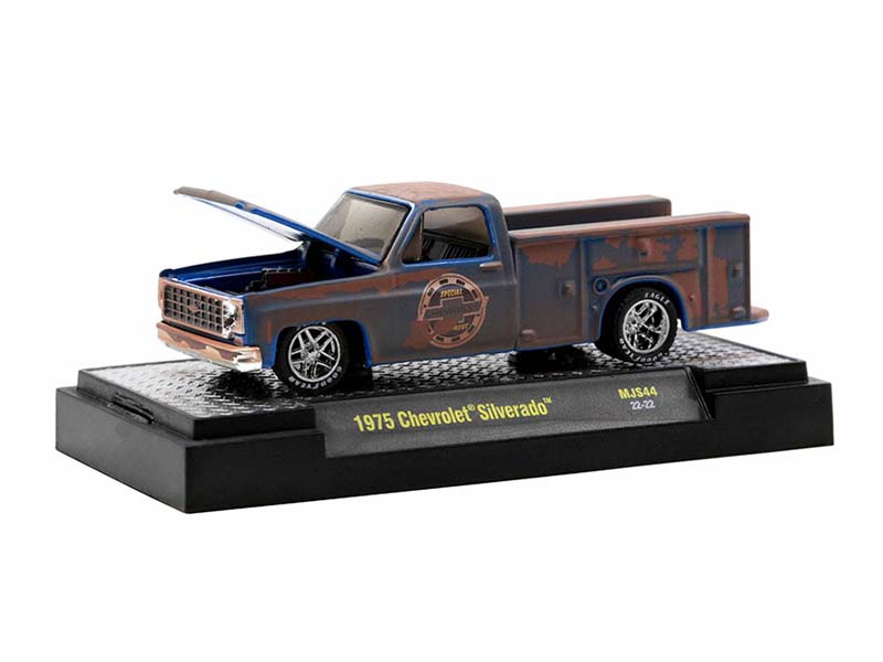 CHASE 1975 Chevrolet Silverado Utility Truck - Chevrolet Special Equipment (MiJo Exclusives) Diecast 1:64 Scale Model - M2 Machines 31500-MJS44