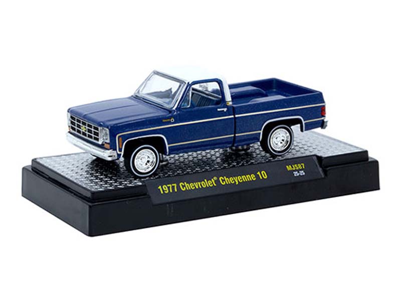 1977 Chevrolet Cheyenne 10 Blue (C10s In The Park) Diecast 1:64 Scale Model - M2 Machines 31500-MJS87