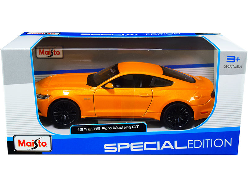 2015 Ford Mustang GT 5.0 Orange Metallic (Special Edition) Diecast 1:24 Scale Model - Maisto 31508OR