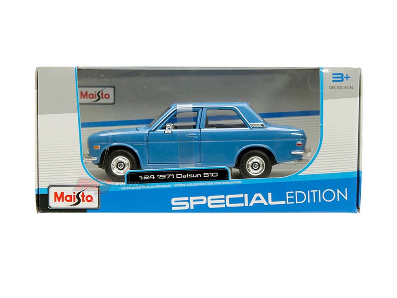 1971 Datsun 510 – Blue (Special Edition) Diecast 1:24 Scale Model - Maisto 31518BL