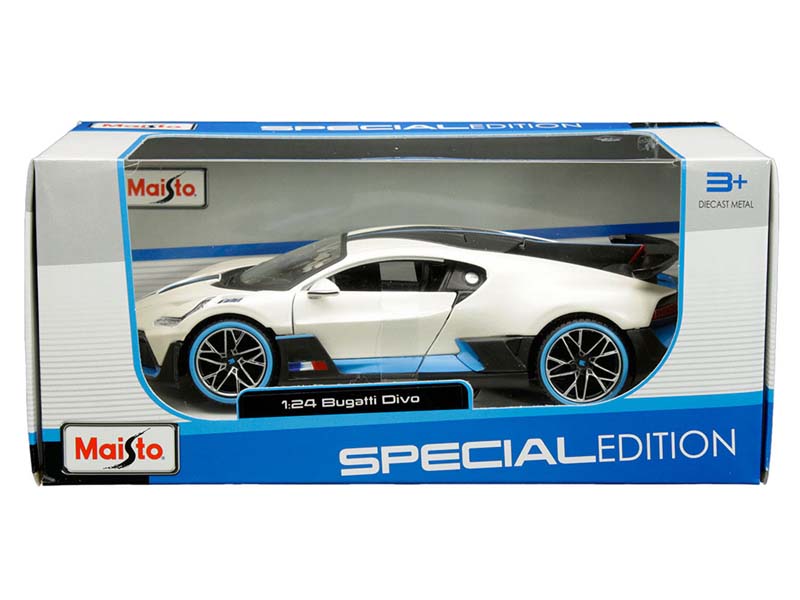 Bugatti Divo - Satin White Diecast 1:24 Scale Model - Maisto 31526WH
