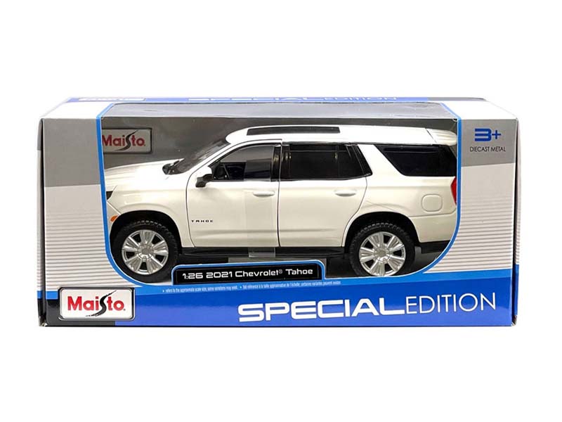 2021 Chevrolet Tahoe - White (Special Edition) Diecast 1:26 Scale Model - Maisto 31533WH