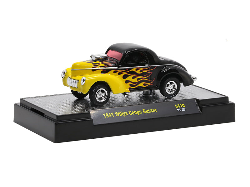 CHASE 1941 Willys Coupe Gasser (Americar) Diecast 1:64 Scale Model Car - M2 Machines 31600-GS10