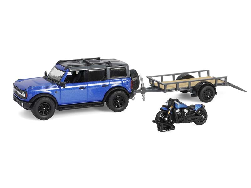 2021 Ford Bronco Black Diamond Blue Metallic w/ Trailer