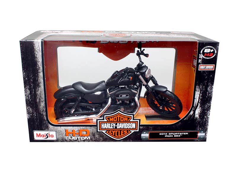 2014 Harley Davidson Sportster Iron 883 Motorcycle Model 1:12 Scale - Maisto 32326