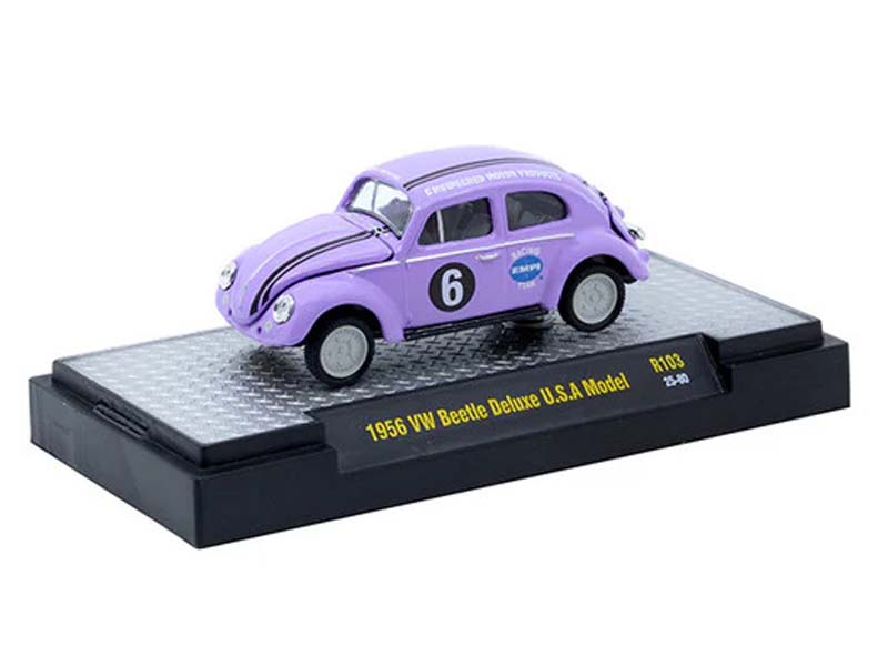 1956 VW Beetle Deluxe USA Model (Auto-Thentics Release 103) Diecast 1:64 Scale Model - M2 Machines 32500-103